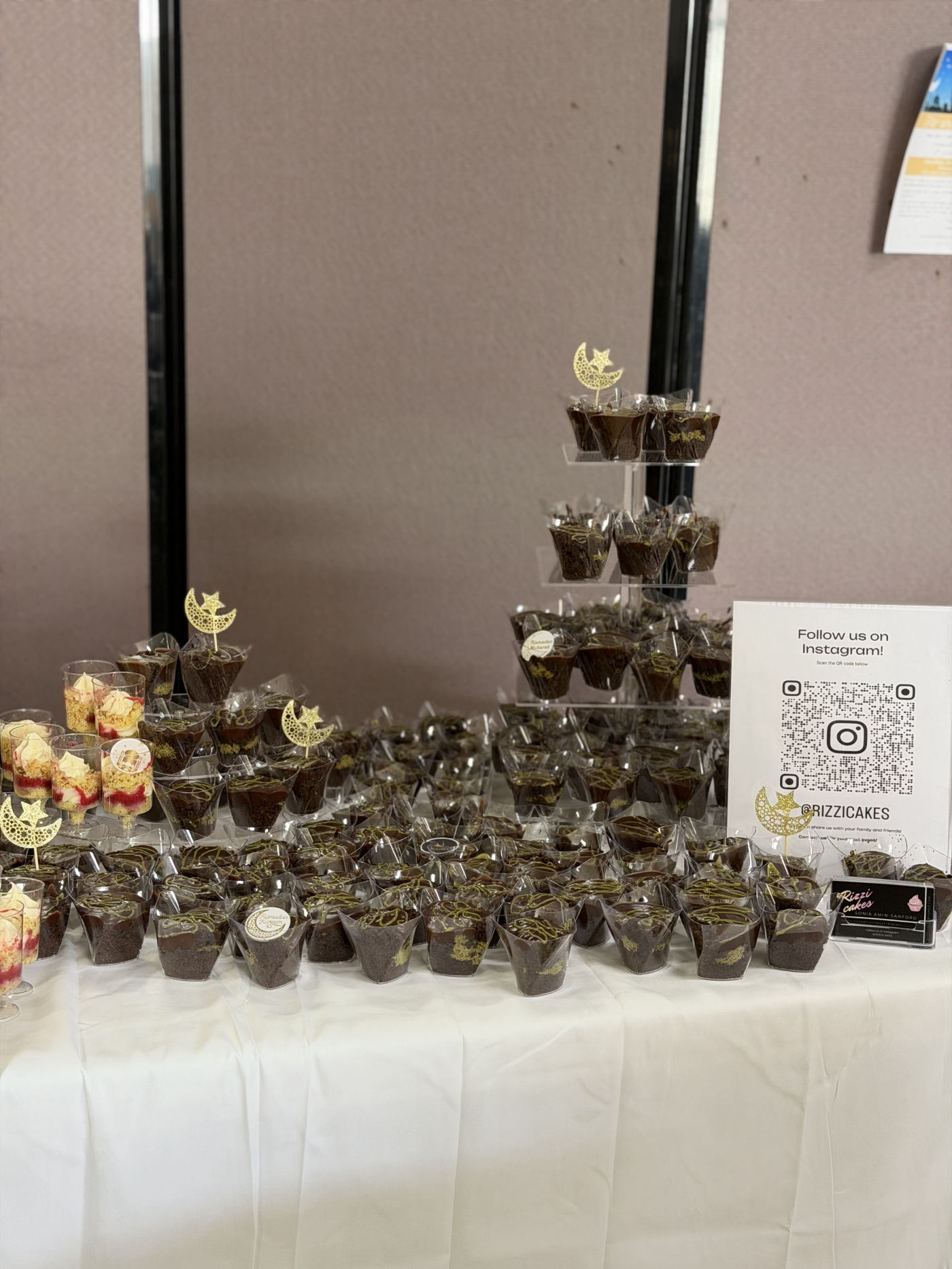 RizziBakes full catering dessert table, far right section