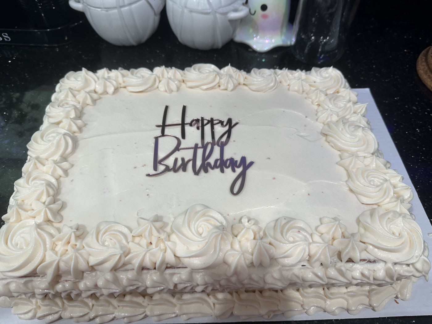 Classic rosette birthday cake