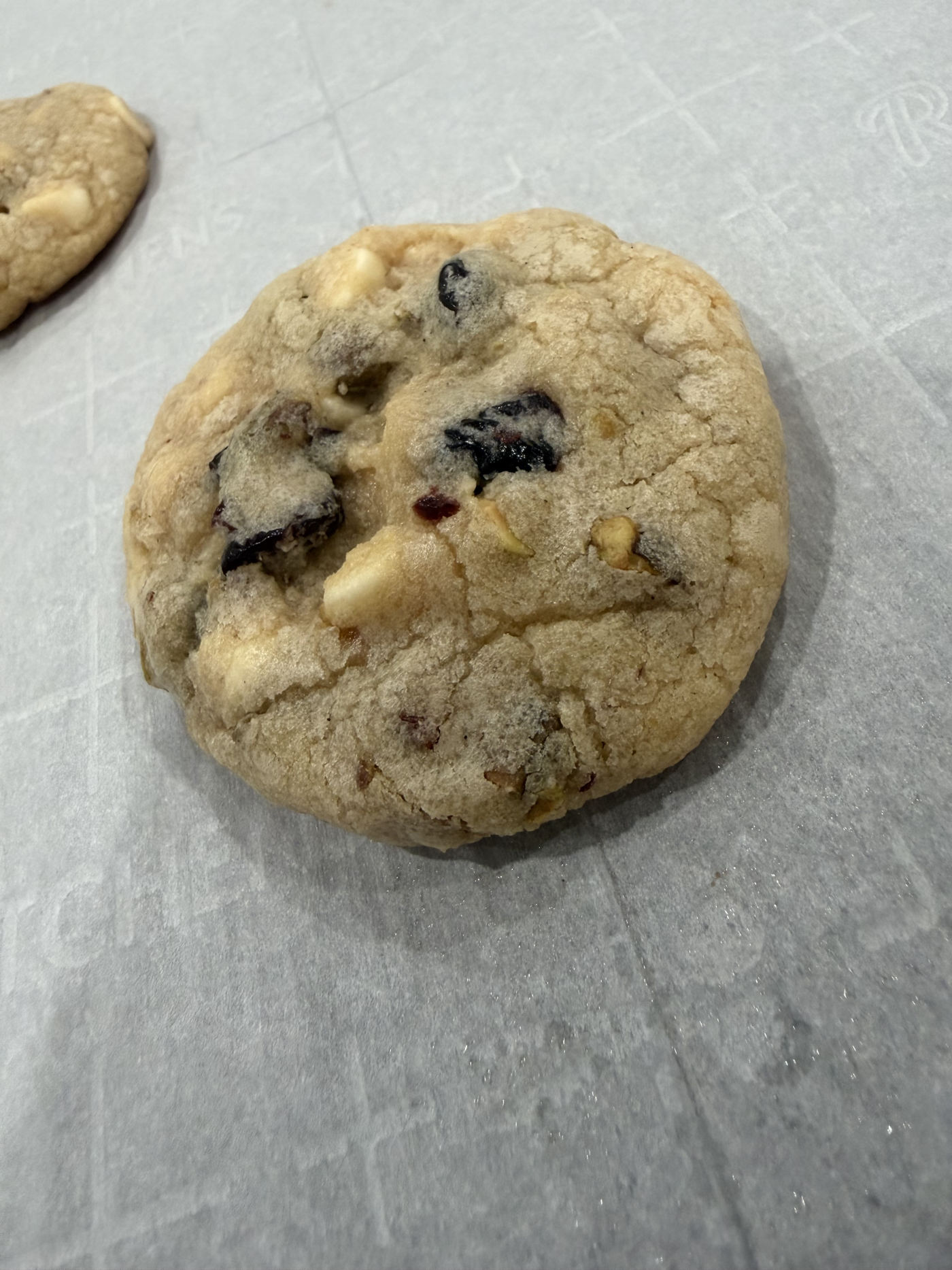 White chocolate cranberry cookie